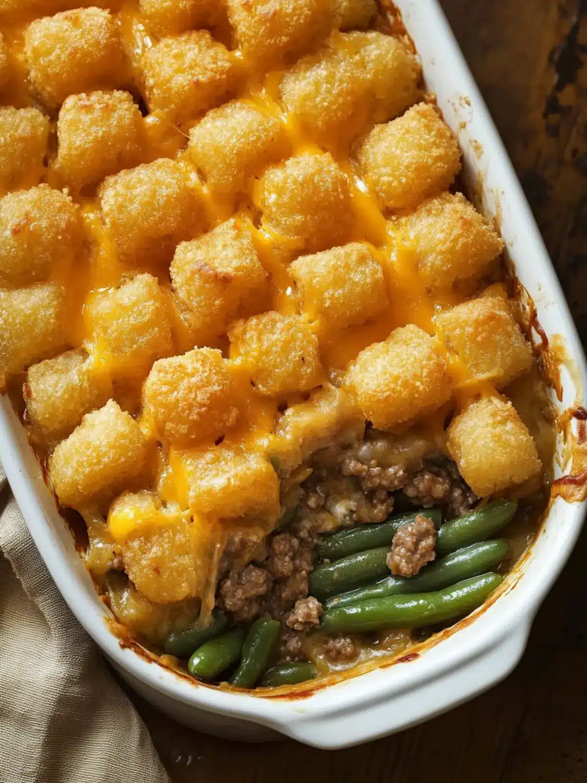 Comforting Green Bean Tater Tot Casserole with Ground Beef 4 The BEST Green Bean Tater Tot Casserole (with Ground Beef)