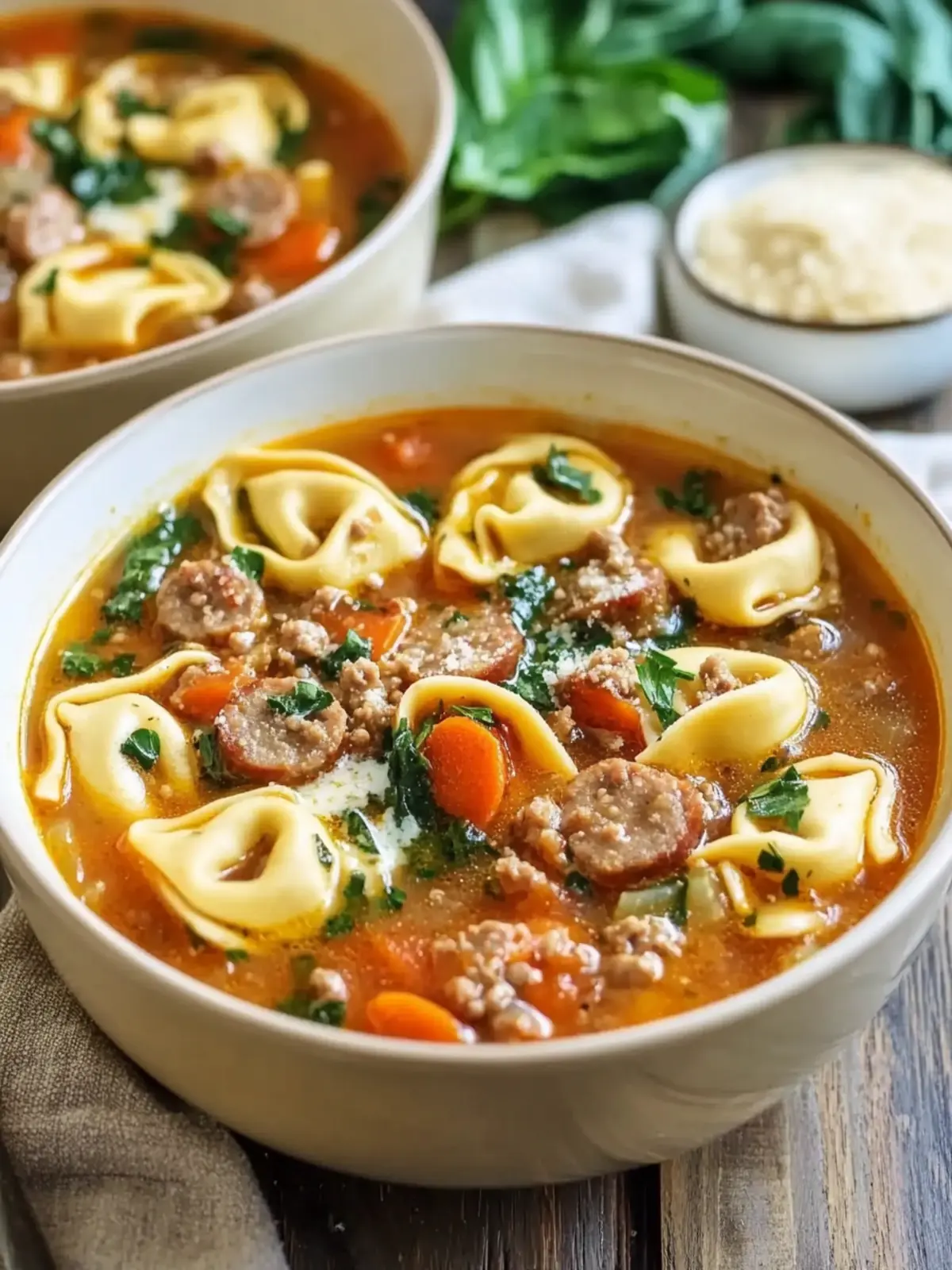 Italian Sausage Tortellini Soup
