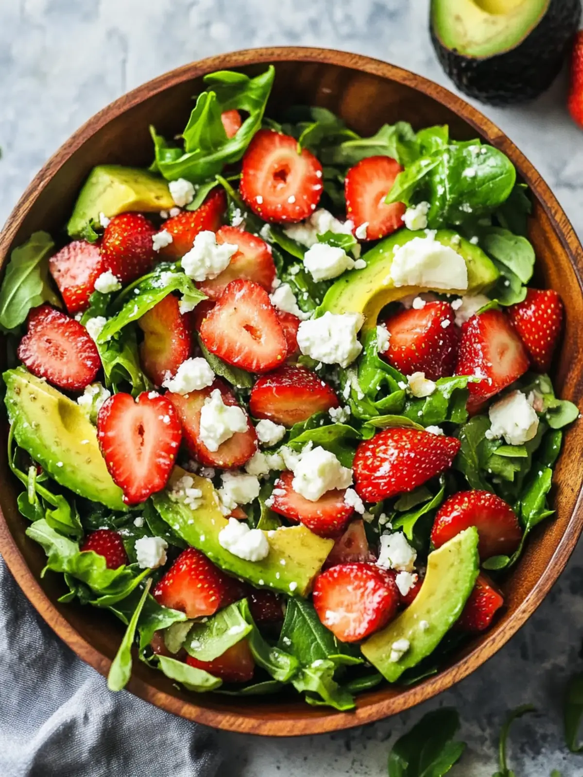 Easy Strawberry Goat Cheese Salad with Avocado