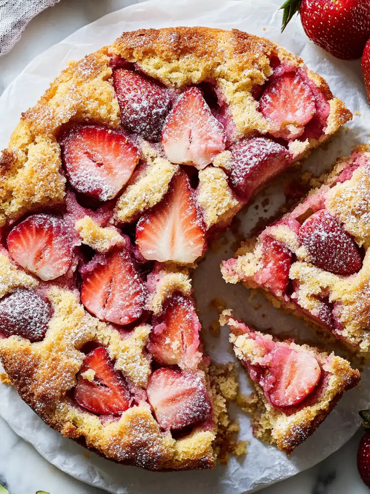 Delight in Strawberry-Rhubarb Breakfast Cake Bliss Today 3 Strawberry-Rhubarb Breakfast Cake