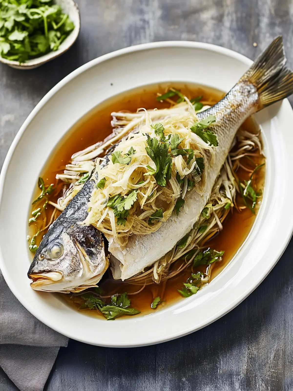 Cantonese Steamed Fish with Ginger and Shallots Made Easy 4 Cantonese Steamed Fish with Ginger and Shallots (清蒸鱼)