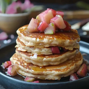 Easy Rhubarb Pancakes