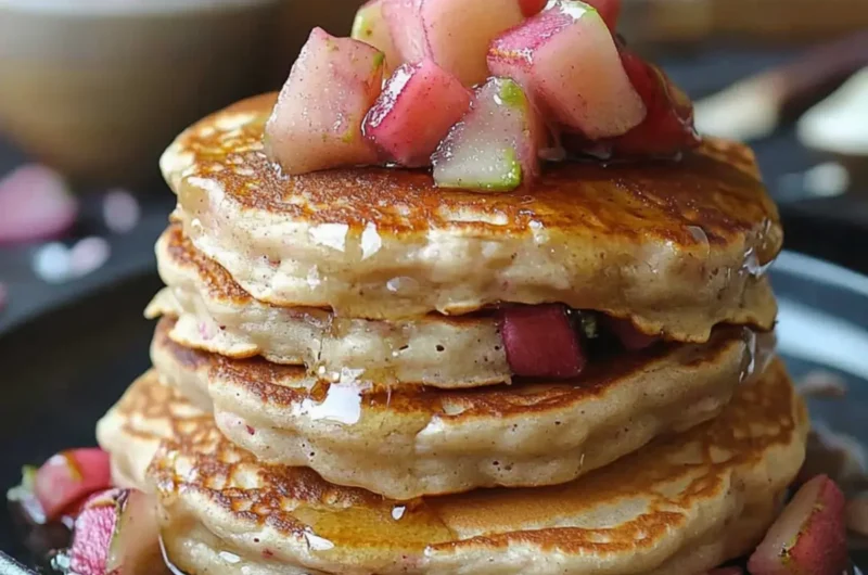 Easy Rhubarb Pancakes