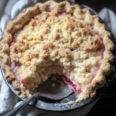 Amish Rhubarb Custard Pie with Crumb Topping Bliss 9 Amish Rhubarb Custard Pie with Crumb Topping