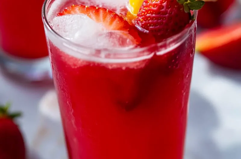The Best Hibiscus Tea Strawberry-Lemonade Refresher