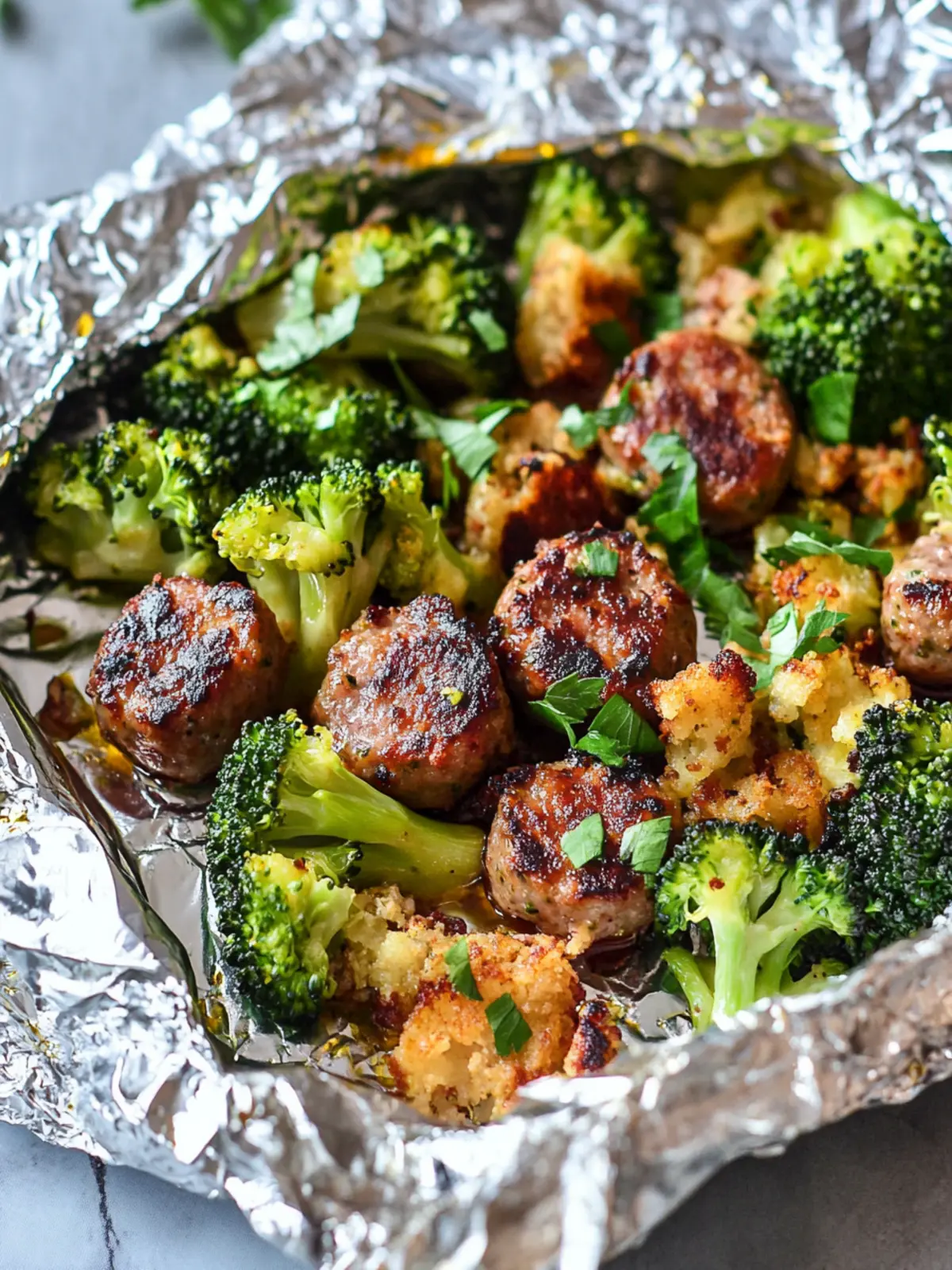 Sausage Broccoli Foil Packets: Quick Keto Delight in 30 Minutes 2 Sausage Broccoli Foil Packets