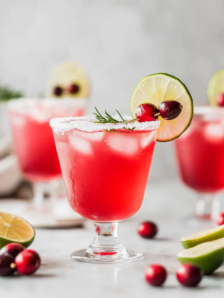Cranberry Lime Margarita Mocktail