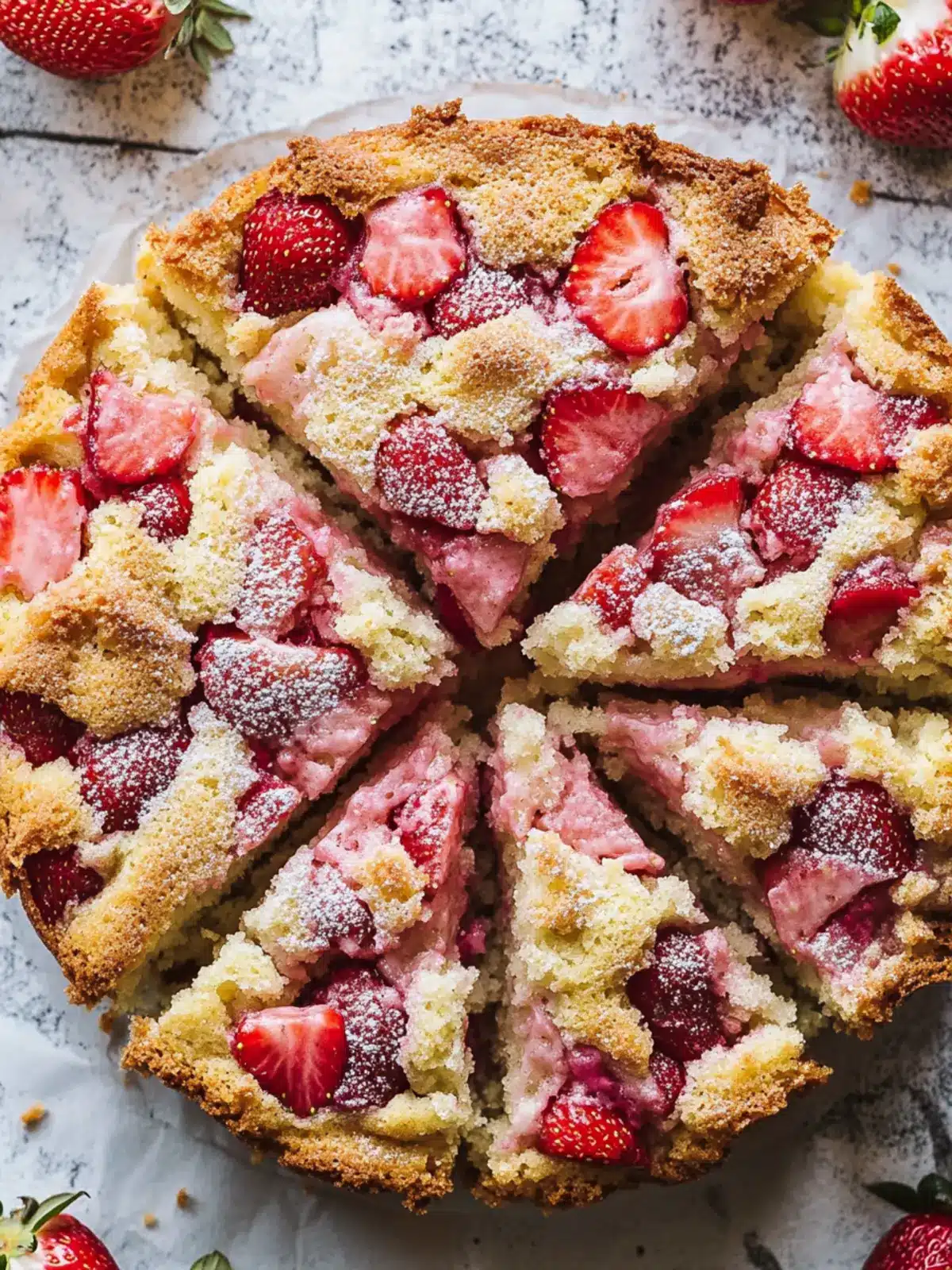 Delight in Strawberry-Rhubarb Breakfast Cake Bliss Today 4 Strawberry-Rhubarb Breakfast Cake