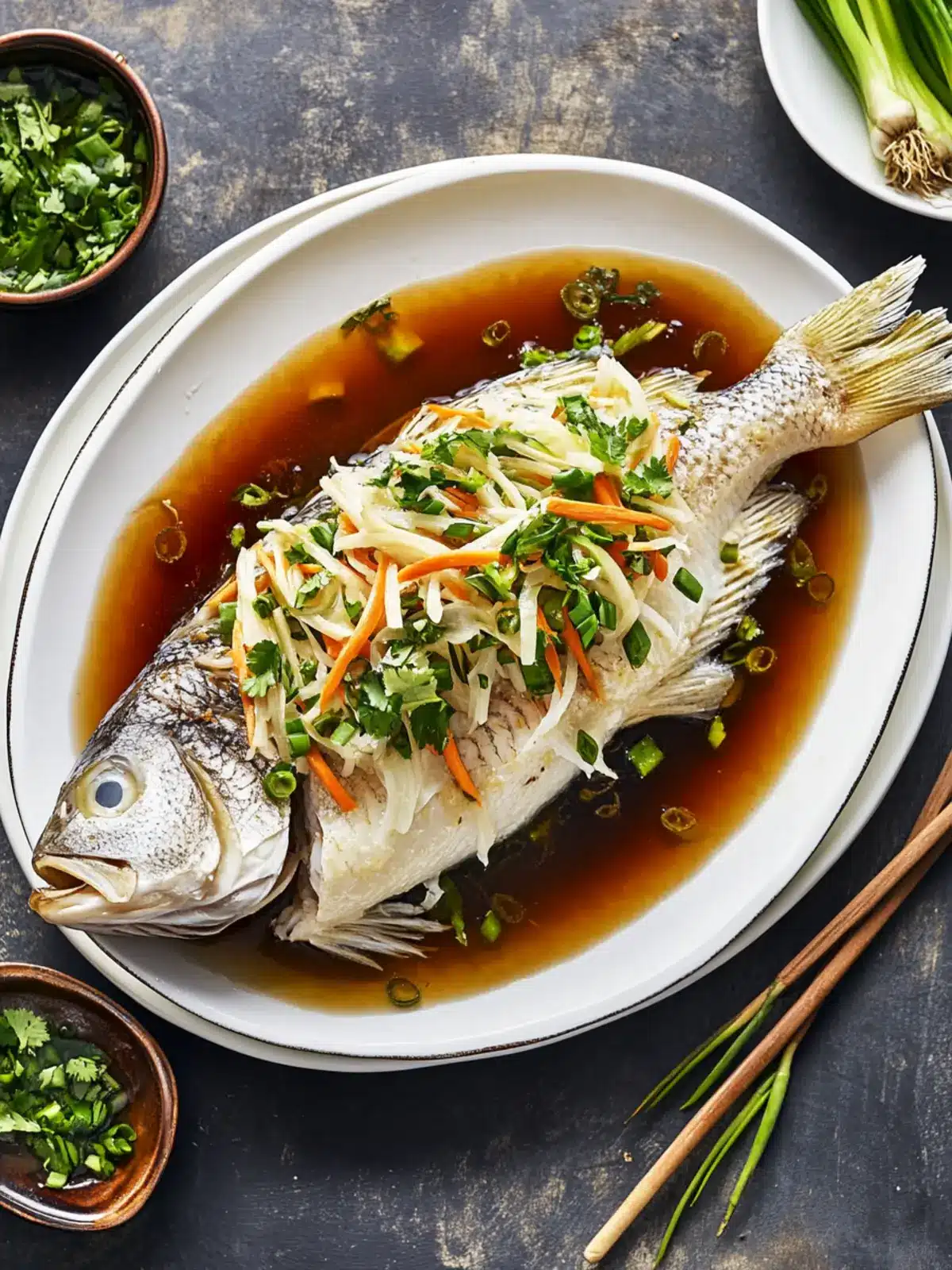 Cantonese Steamed Fish with Ginger and Shallots Made Easy 5 Cantonese Steamed Fish with Ginger and Shallots (清蒸鱼)