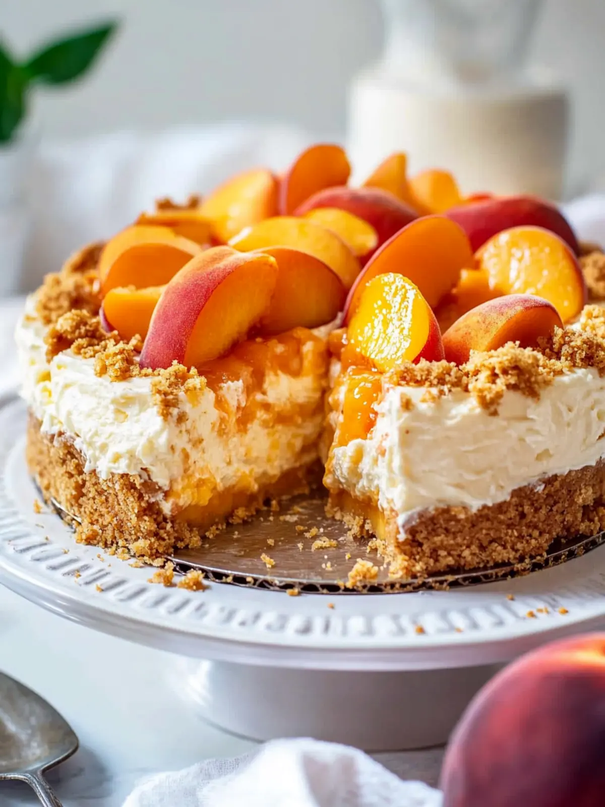 Peach Cobbler Cheesecake