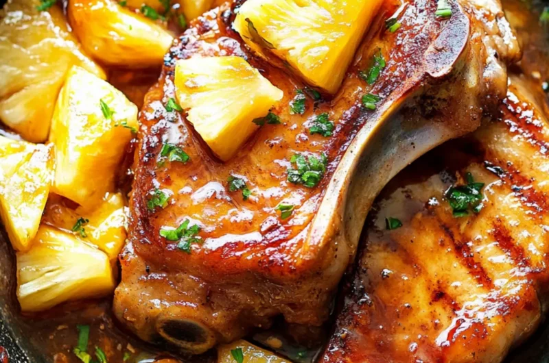 Juicy Pineapple Pork Chops (with Sweet Pineapple Glaze)