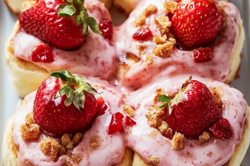 Strawberry Crunch Cinnamon Rolls