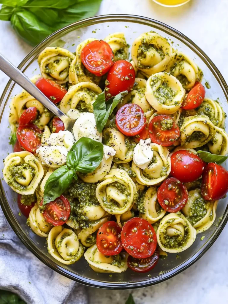 Refreshing Easy Pesto Tortellini Pasta Salad in Just 10 Minutes 3 Easy Pesto Tortellini Pasta Salad