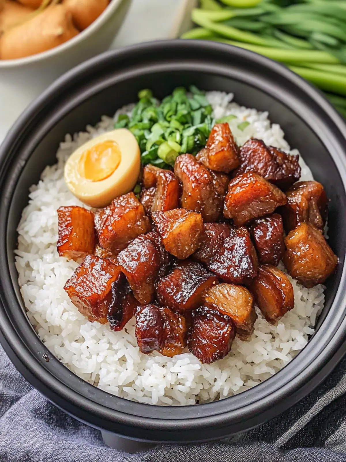 Taiwanese Braised Pork Belly Rice (Lu Rou Fan)- Made EASY!