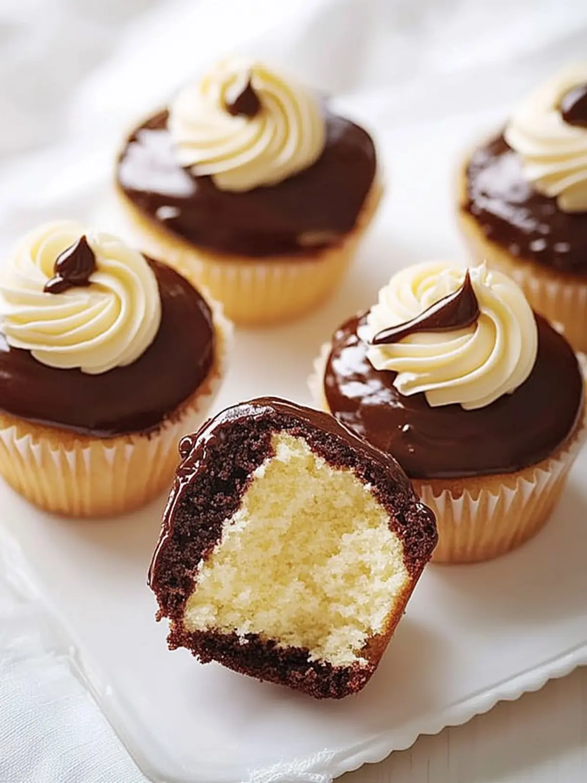 Boston Cream Cupcakes: Irresistible Homemade Happiness 4 Boston Cream Cupcakes