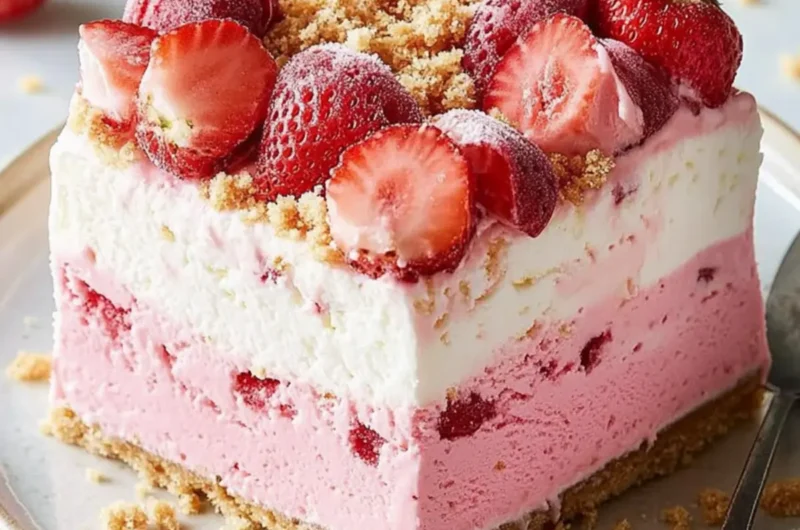 Strawberry Ice Cream Cake