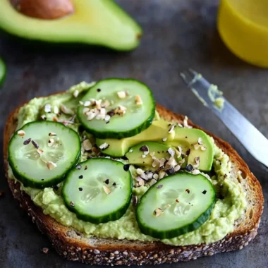 Cucumber Hummus Avocado Toast