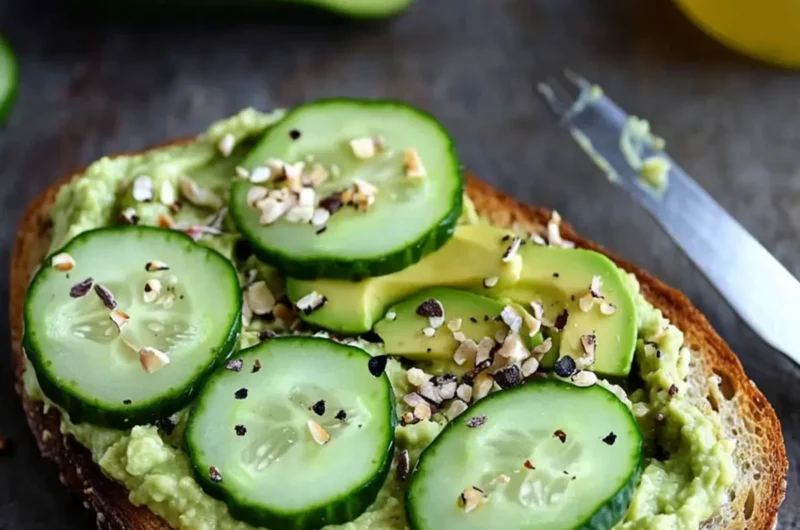 Cucumber Hummus Avocado Toast