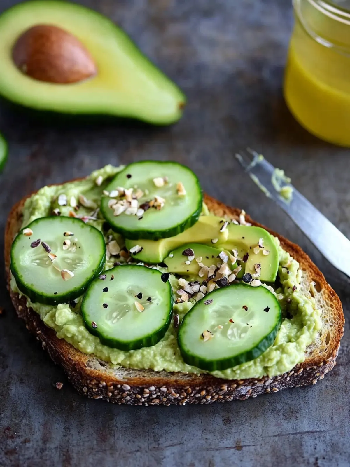 Cucumber Hummus Avocado Toast: Quick & Creamy Delight 5 Cucumber Hummus Avocado Toast