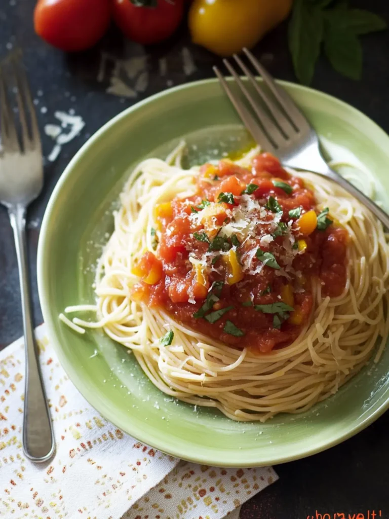 Spaghetti Sauce With Fresh Tomatoes – Summer's No-Cook Delight 2 Spaghetti Sauce With Fresh Tomatoes