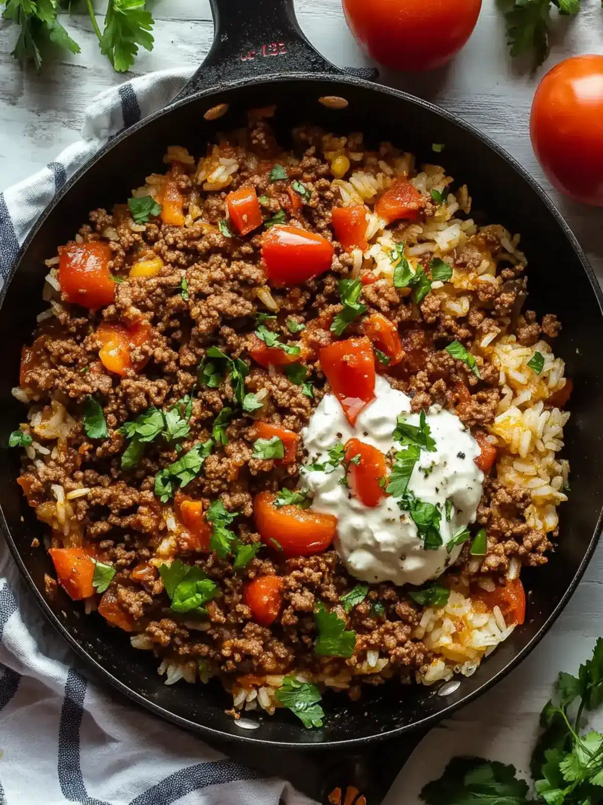 Easy Ground Beef and Rice Skillet Ready in Just 30 Minutes 3 Easy Ground Beef and Rice Skillet (30Minutes)