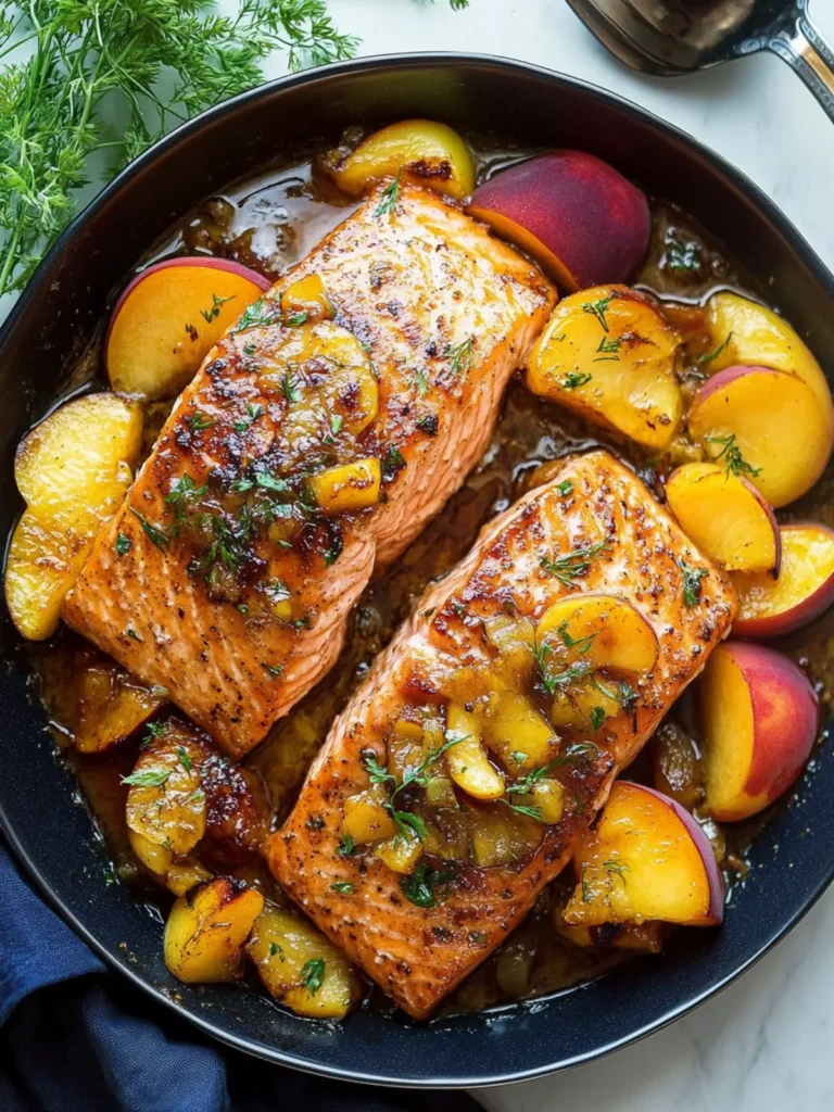 Bourbon Peach Roasted Salmon