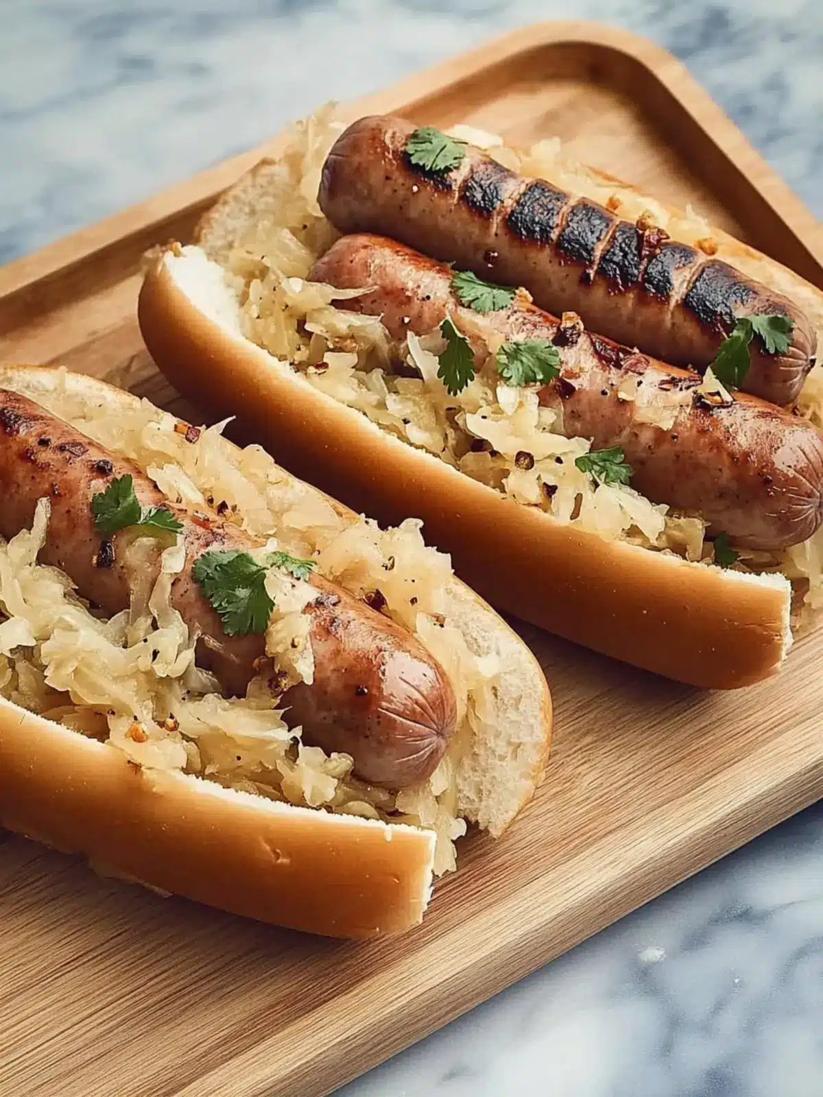 Brats and Sauerkraut
