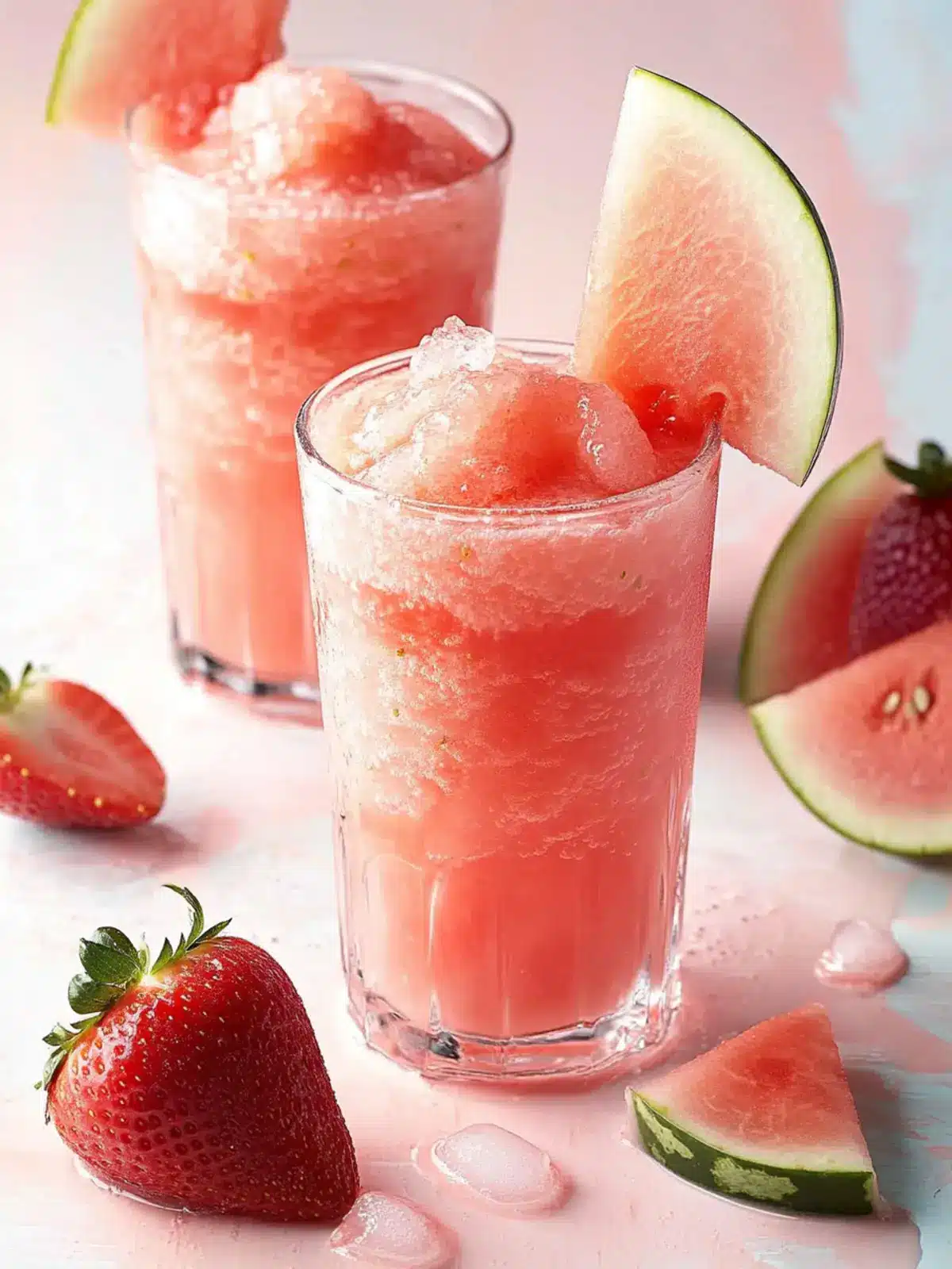 Refreshing Strawberry Watermelon Slush for Hot Summer Days 5 Strawberry Watermelon Slush