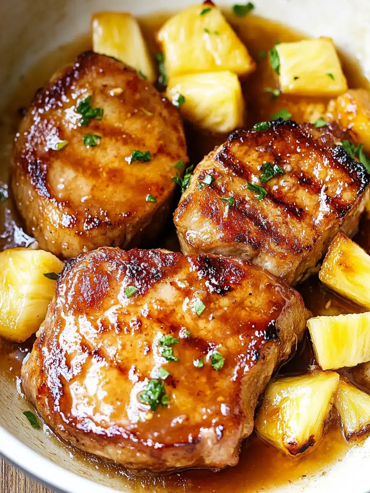 Juicy Pineapple Pork Chops with Sweet Pineapple Glaze Bliss 2 Juicy Pineapple Pork Chops (with Sweet Pineapple Glaze)