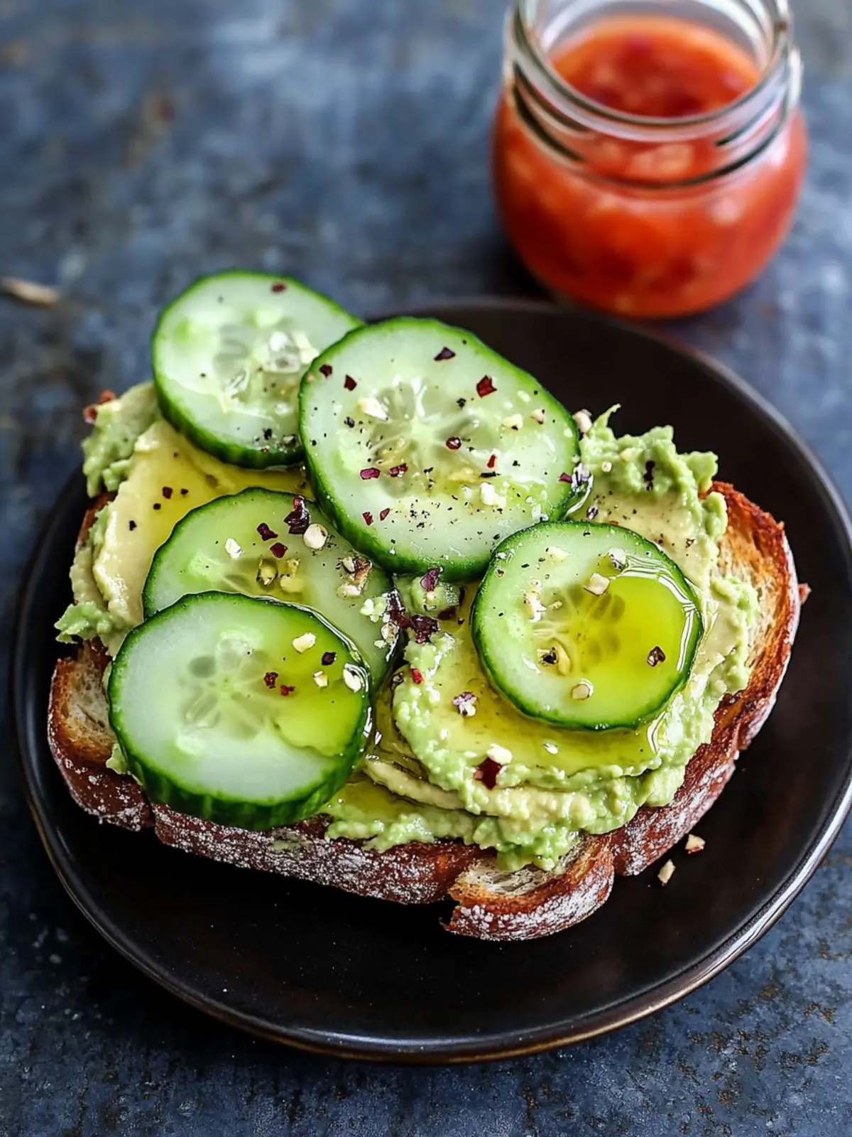 Cucumber Hummus Avocado Toast: Quick & Creamy Delight 2 Cucumber Hummus Avocado Toast