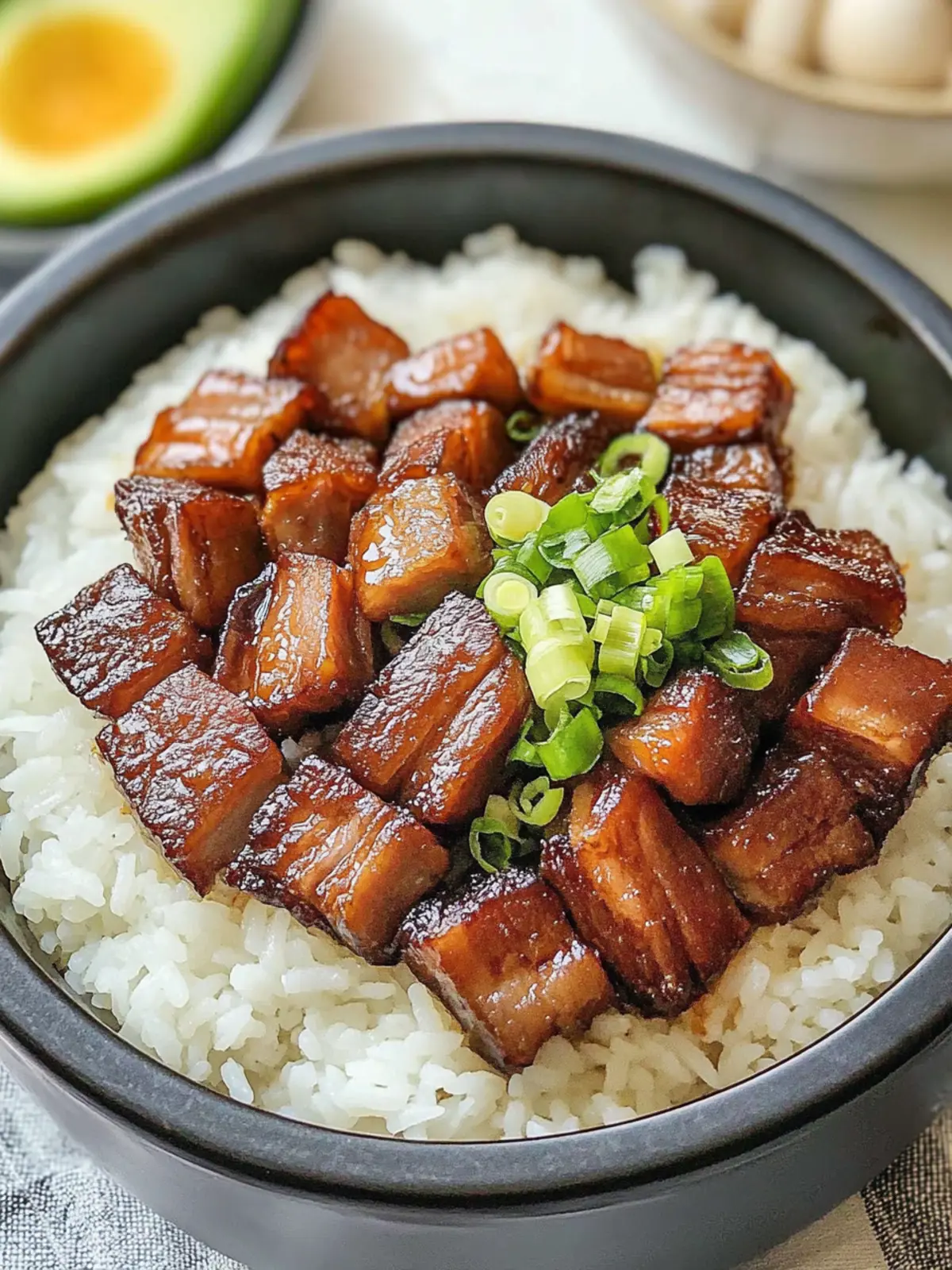 Taiwanese Braised Pork Belly Rice (Lu Rou Fan)- Made EASY!