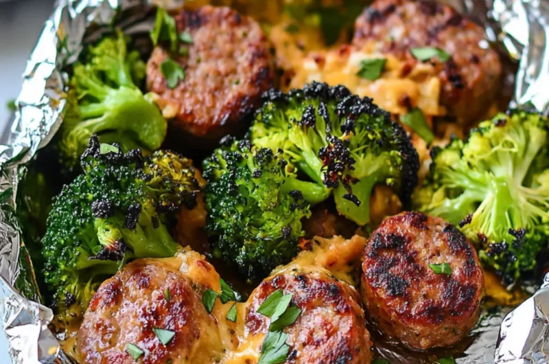 Sausage Broccoli Foil Packets