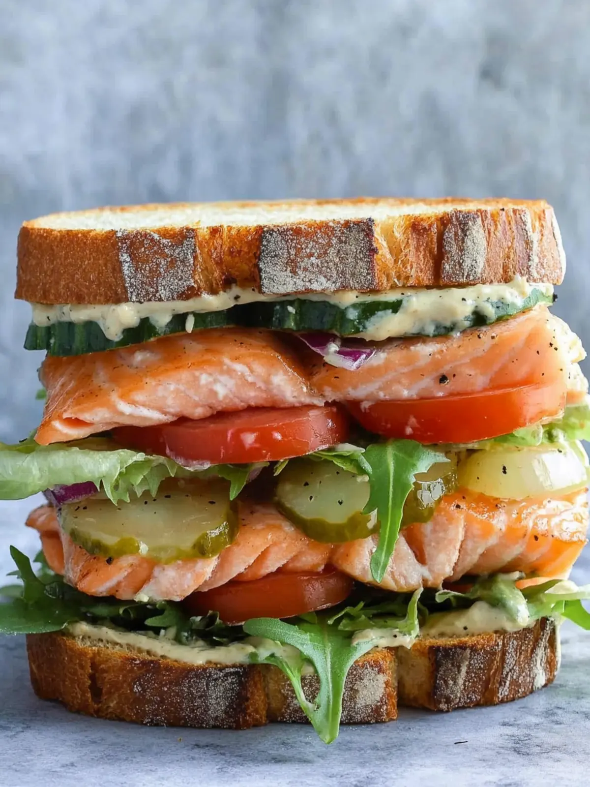 Savory Salmon Sandwich with Zesty Dijon Sauce in 15 Minutes 4 Salmon Sandwich with Dijon Sauce