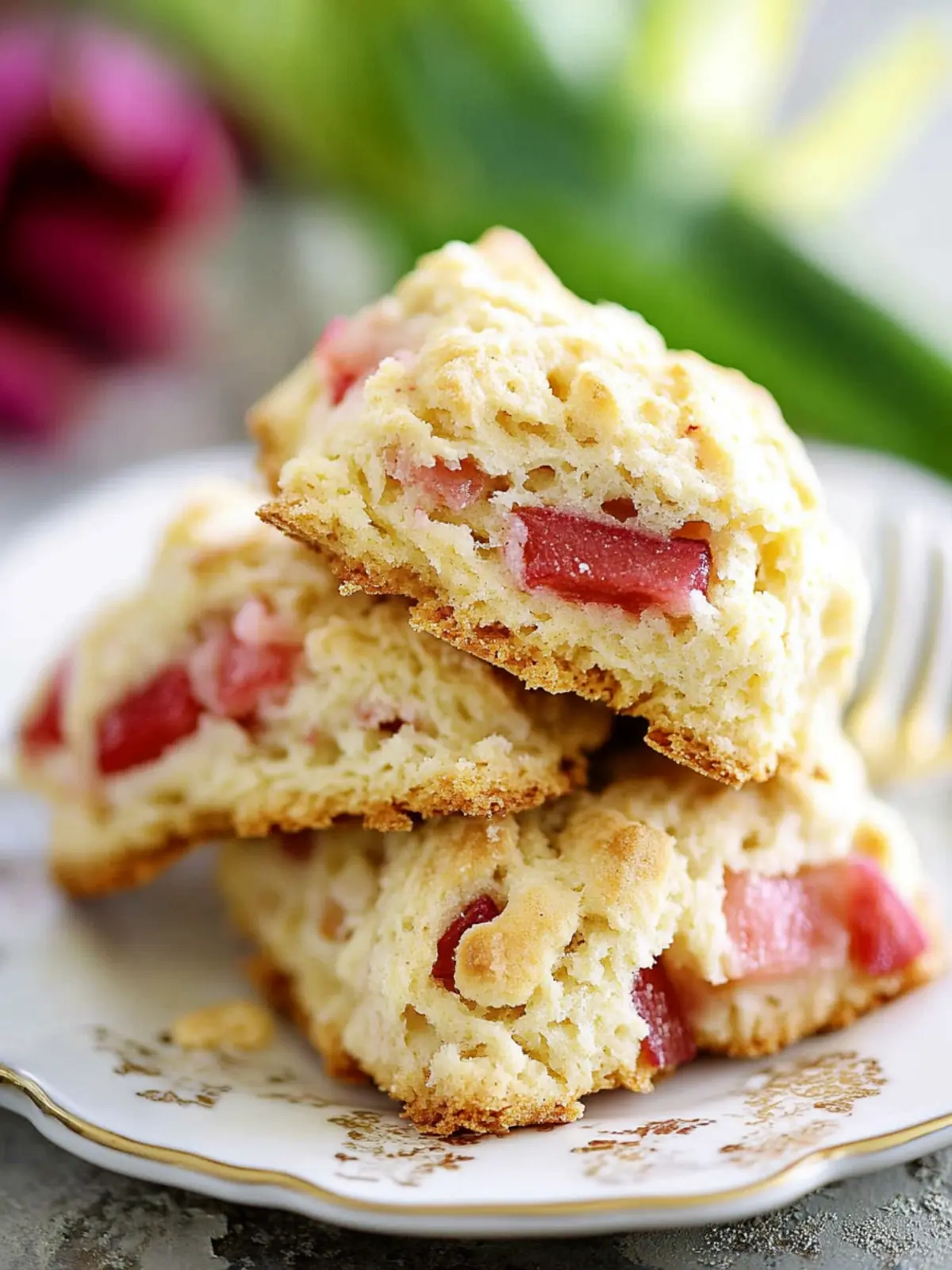 Delicious Easy Rhubarb Scones: Perfect for Cozy Mornings 2 Easy Rhubarb Scones