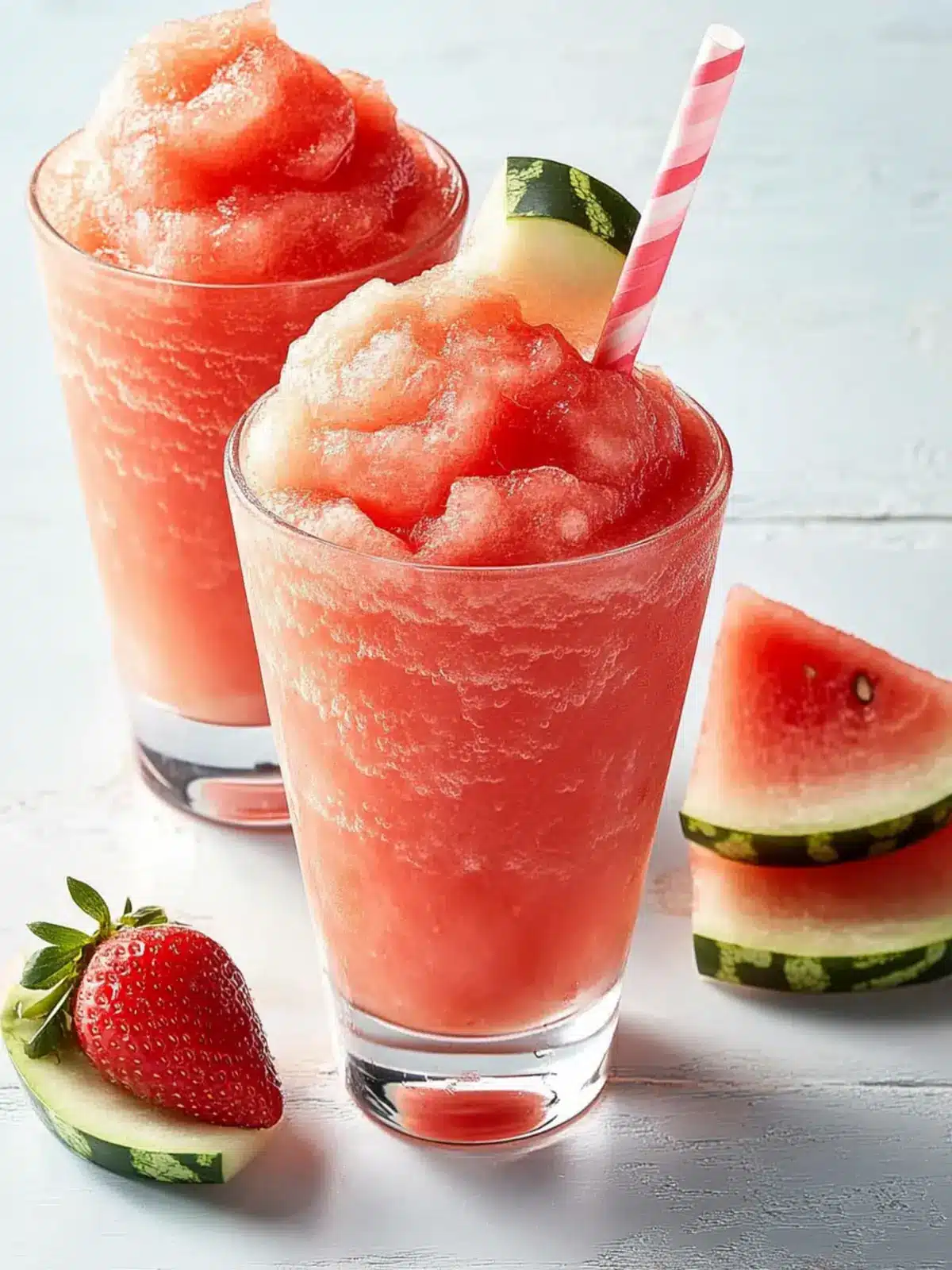 Refreshing Strawberry Watermelon Slush for Hot Summer Days 3 Strawberry Watermelon Slush