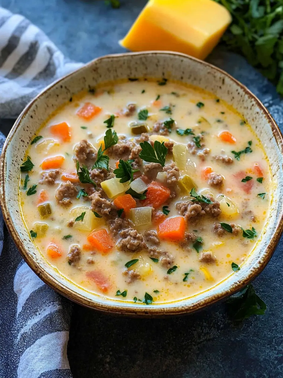 Creamy Instant Pot Cheeseburger Soup Ready in 12 Minutes 3 Instant Pot Cheeseburger Soup