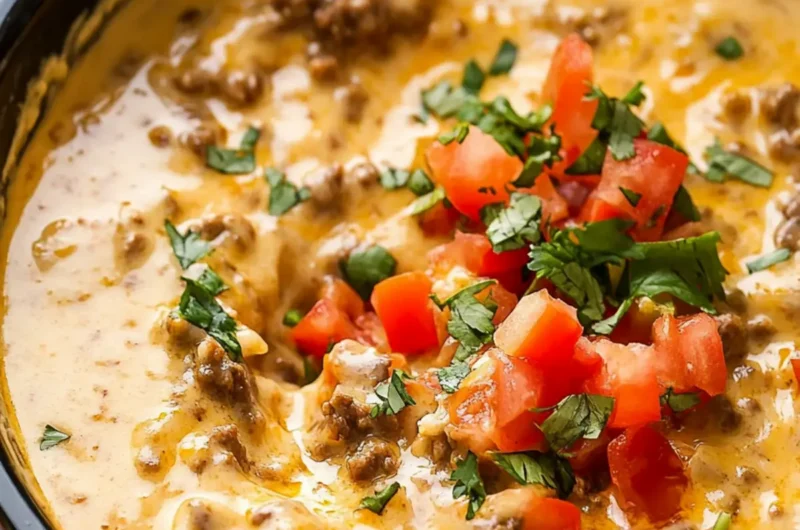 Slow Cooker Beef Queso Dip