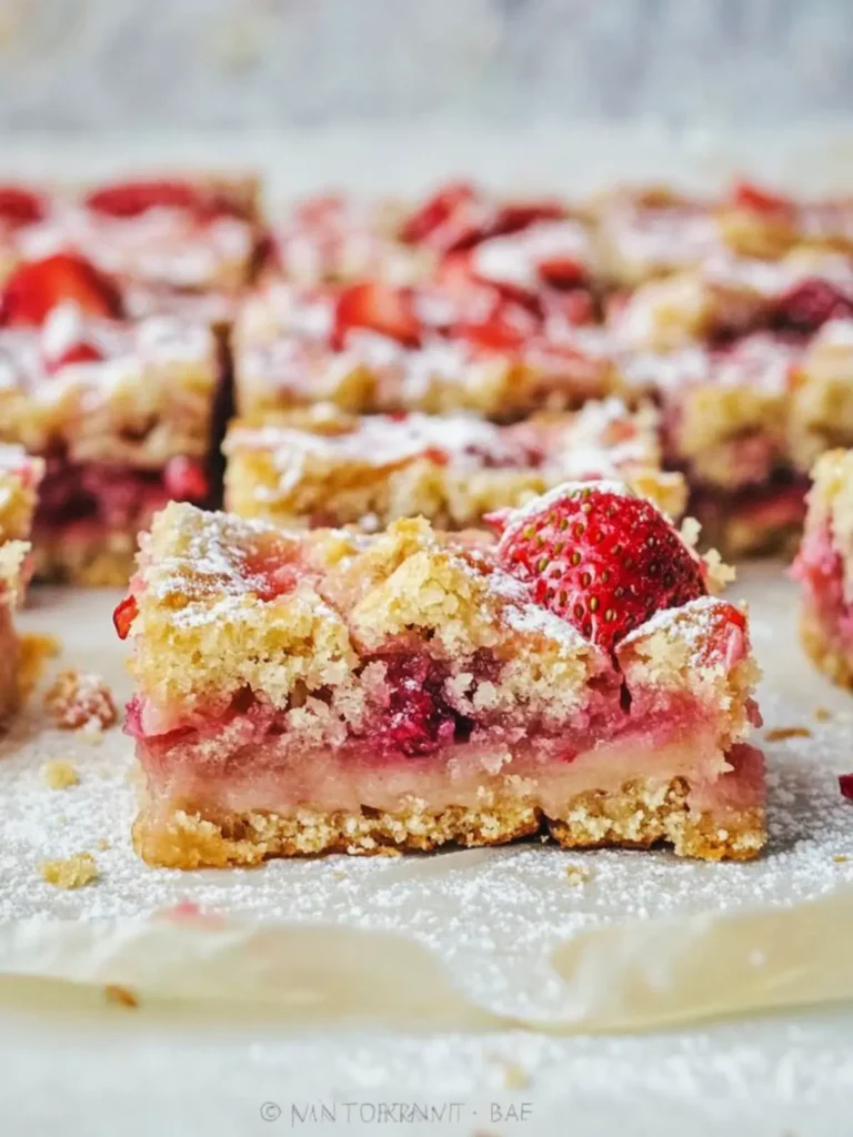 Strawberry-Rhubarb Dream Bars