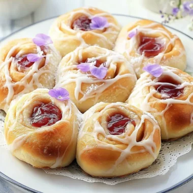 Flower Petal Sweet Rolls: Yogurt and Jam for Your Breakfast Bliss 9 Flower Petal Sweet Rolls