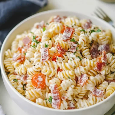 Simple Bacon Pasta Salad With Ranch