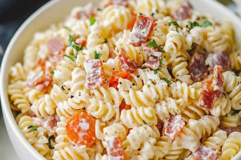 Simple Bacon Pasta Salad With Ranch