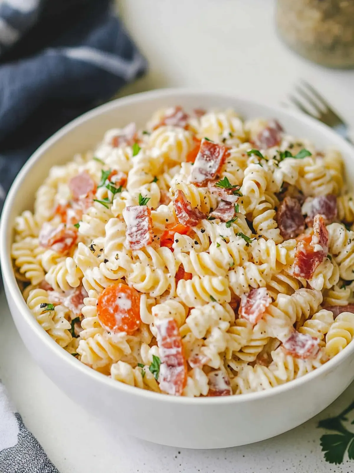 Simple Bacon Pasta Salad With Ranch