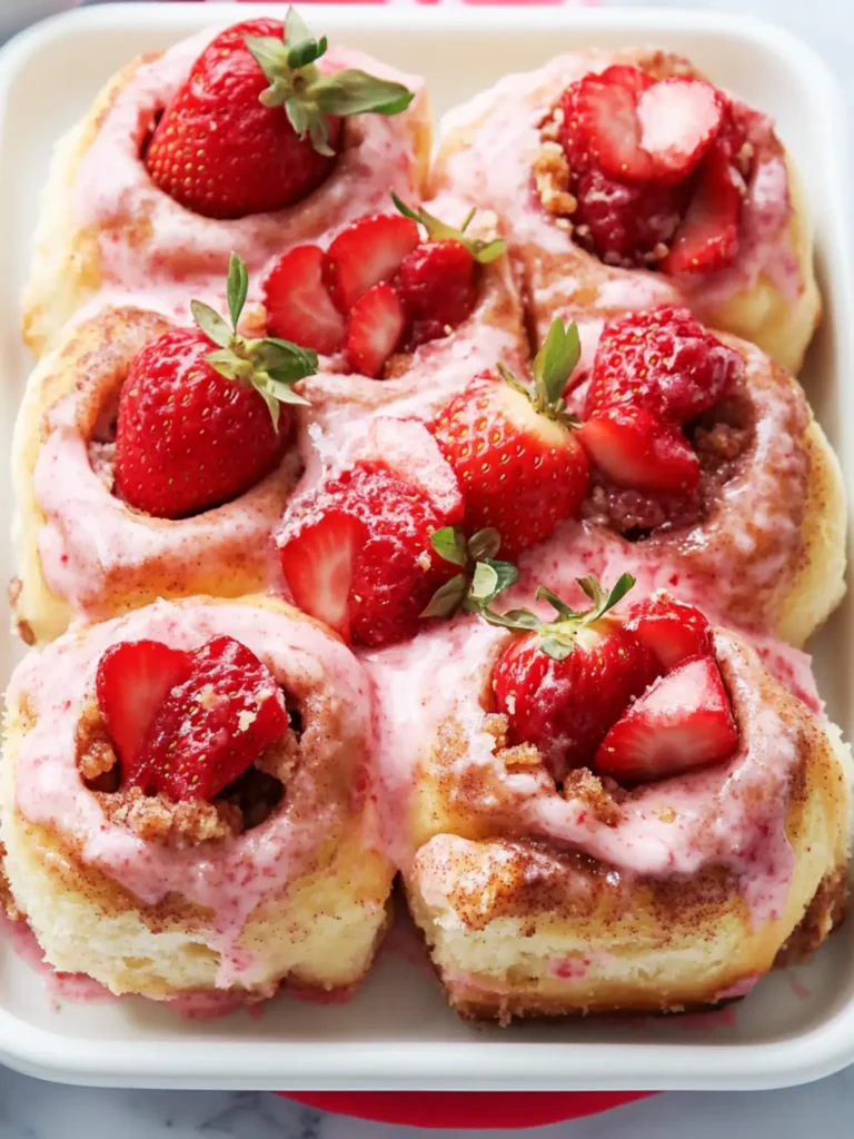 Strawberry Crunch Cinnamon Rolls That Will Brighten Your Morning 3 Strawberry Crunch Cinnamon Rolls