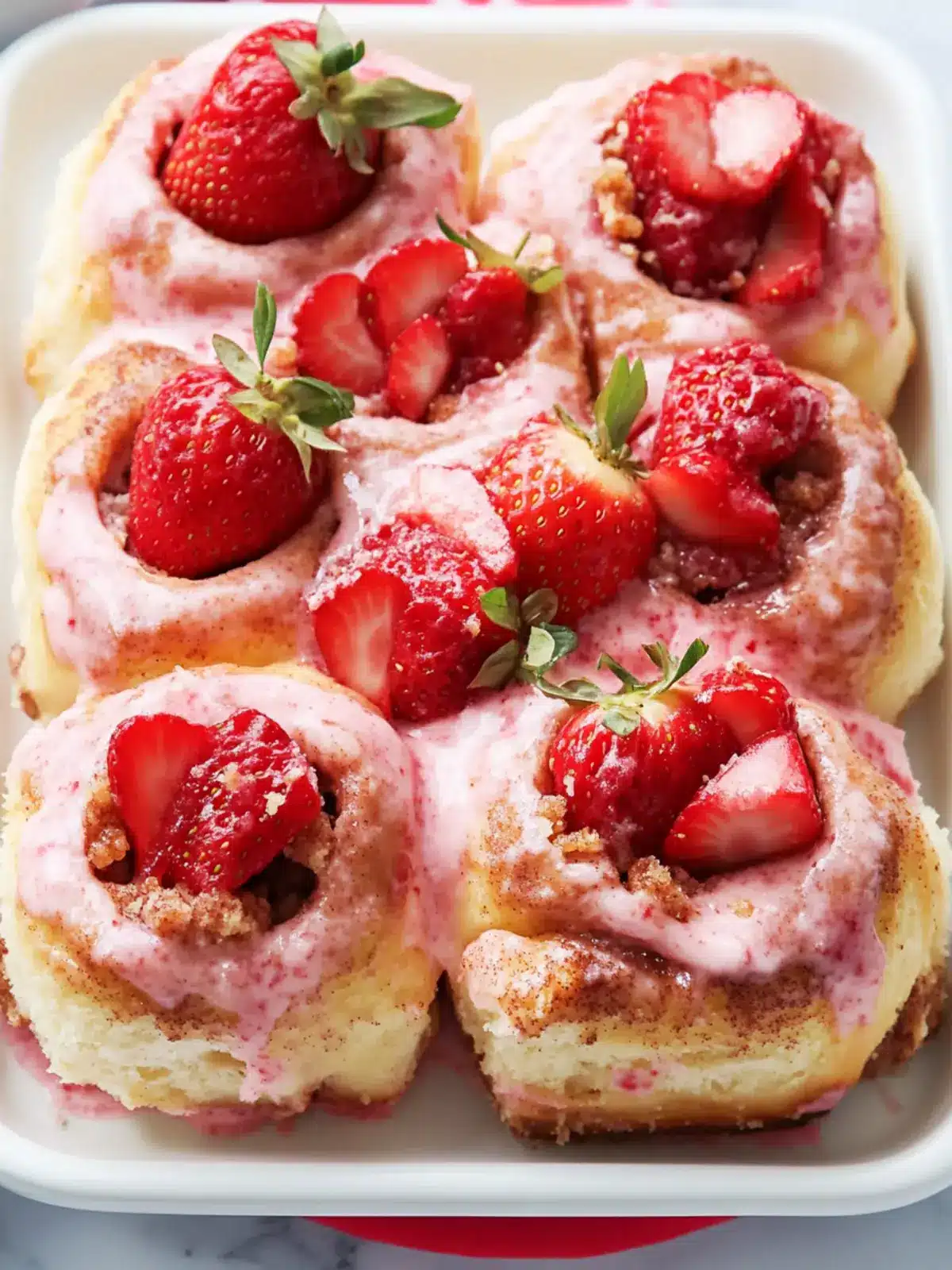 Strawberry Crunch Cinnamon Rolls That Will Brighten Your Morning 3 Strawberry Crunch Cinnamon Rolls