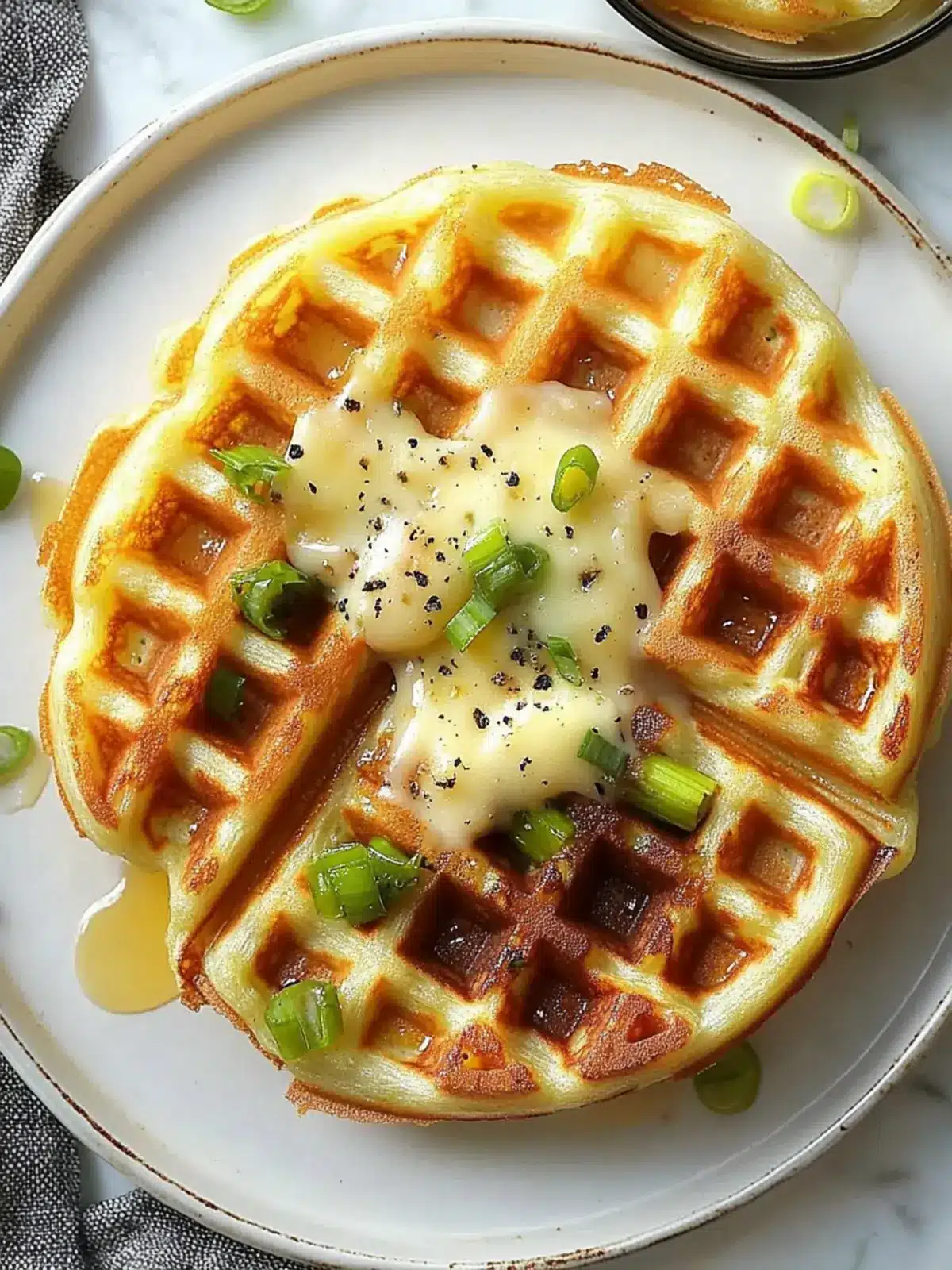 Savory Waffles with Asparagus, Gruyere, and Onion Bliss 5 Savory Waffles with Asparagus, Gruyere and Onion