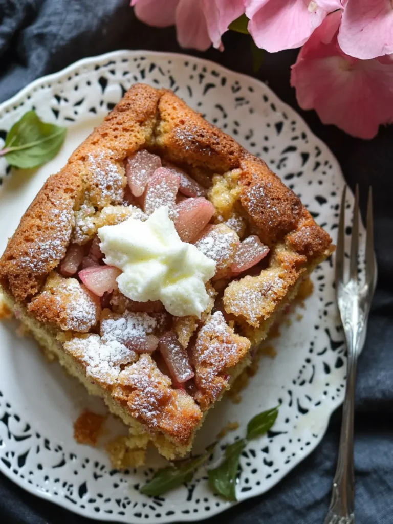 Old Fashioned Rhubarb Cake