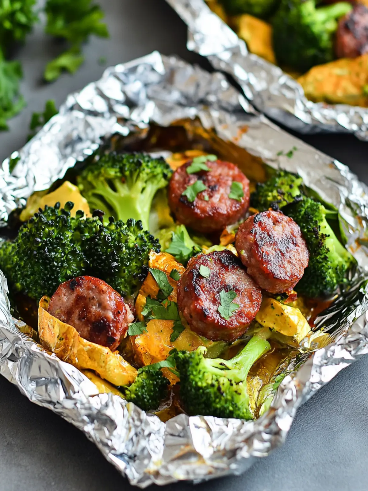Sausage Broccoli Foil Packets: Quick Keto Delight in 30 Minutes 4 Sausage Broccoli Foil Packets