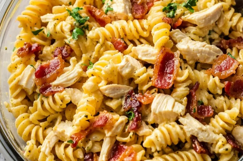 Chicken Bacon Ranch Pasta Salad