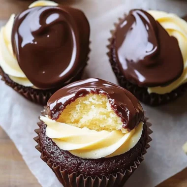 Boston Cream Cupcakes: Irresistible Homemade Happiness 9 Boston Cream Cupcakes