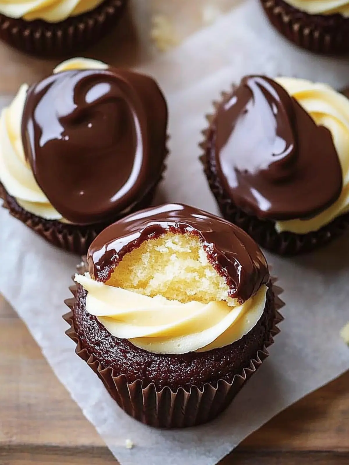 Boston Cream Cupcakes: Irresistible Homemade Happiness 5 Boston Cream Cupcakes
